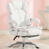 Adjustable Pink Ergonomic Swivel Recline Boss Office Chair Image - 21