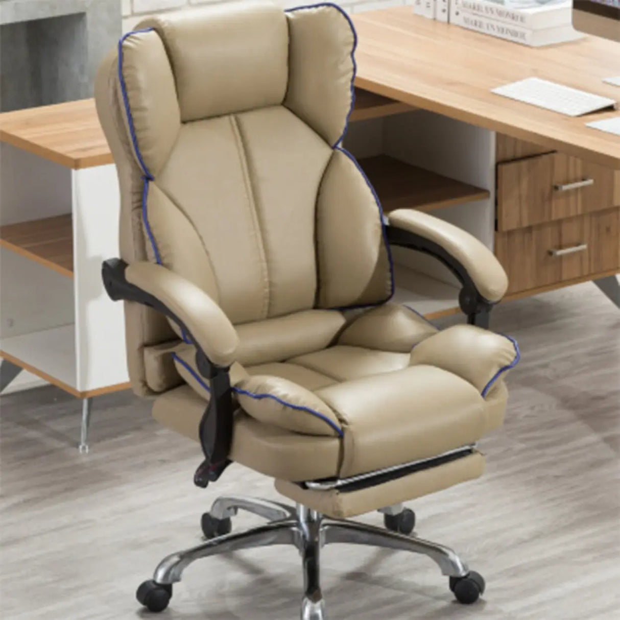 Adjustable Pink Ergonomic Swivel Recline Boss Office Chair Image - 23