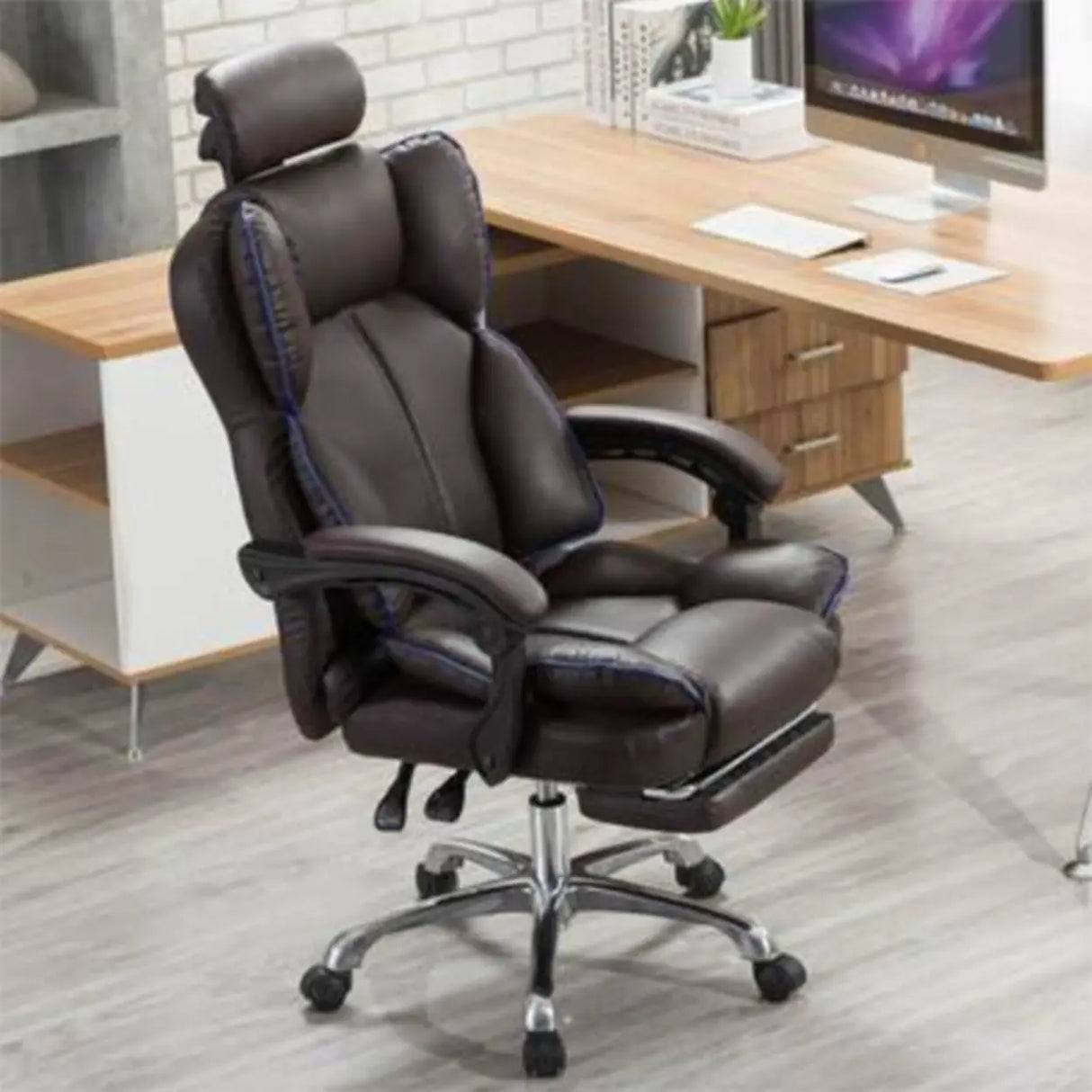 Adjustable Pink Ergonomic Swivel Recline Boss Office Chair Image - 9