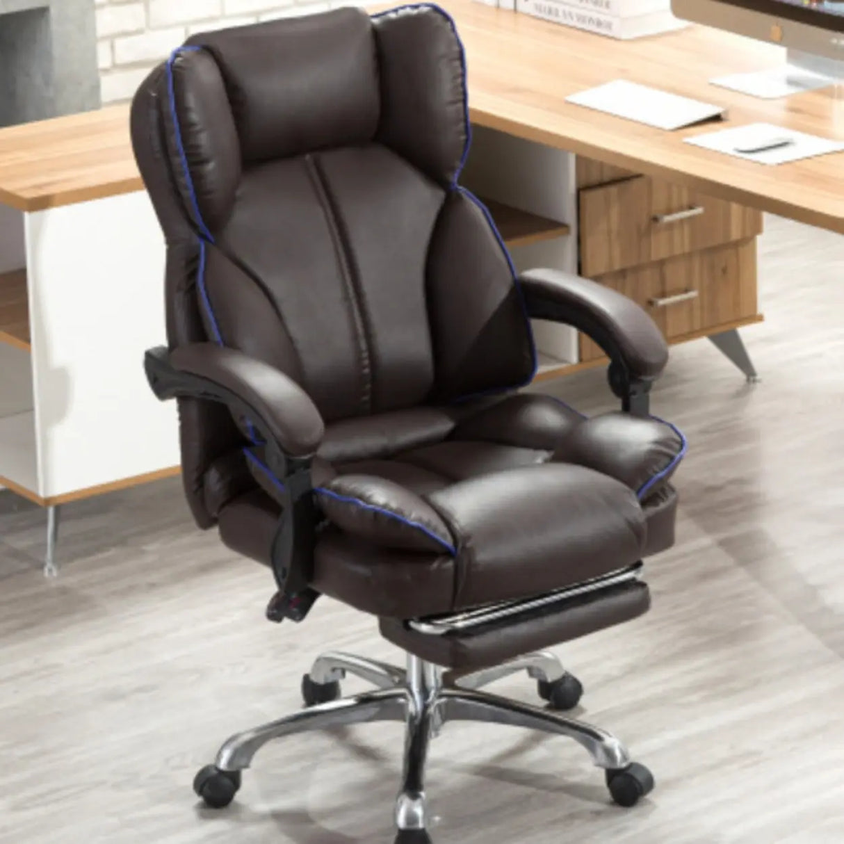 Adjustable Pink Ergonomic Swivel Recline Boss Office Chair Image - 24
