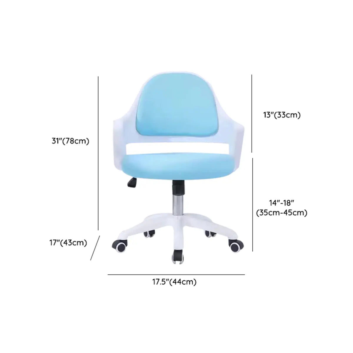 Adjustable Pink Ergonomic Upholstered Swivel Office Chair Image - 12
