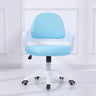 Adjustable Pink Ergonomic Upholstered Swivel Office Chair Image - 2