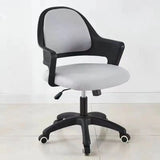 Adjustable Pink Ergonomic Upholstered Swivel Office Chair Image - 3