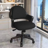 Adjustable Pink Ergonomic Upholstered Swivel Office Chair Image - 9