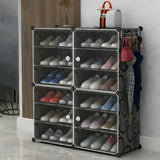 Adjustable Plastic Hallway White Medium Shoe Storage Image - 26
