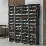 Adjustable Plastic Hallway White Medium Shoe Storage Image - 30