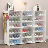 Adjustable Plastic Hallway White Medium Shoe Storage Image - 32