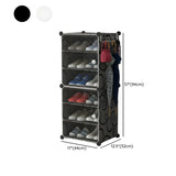 Adjustable Plastic Hallway White Medium Shoe Storage #size