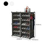 Adjustable Plastic Hallway White Medium Shoe Storage Image - 40