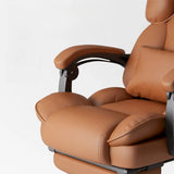 Adjustable Recliner Swivel Leather Office Chair with Wheels Image - 6