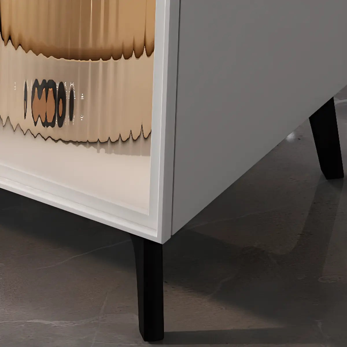 Adjustable Rectangle Stone Grey Kitchen Island Trolley Image - 14