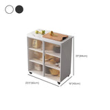 Adjustable Rectangle Stone Grey Kitchen Island Trolley #size