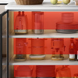 Adjustable Rectangle Stone Grey Kitchen Island Trolley Image - 4