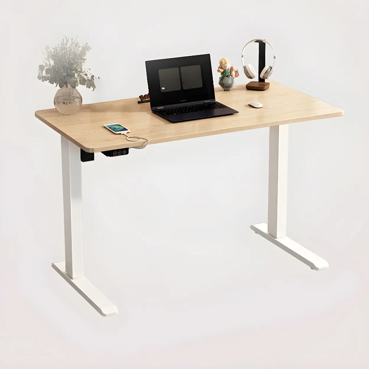 Adjustable Rectangular Steel T-Shape Standing Desk Image - 6