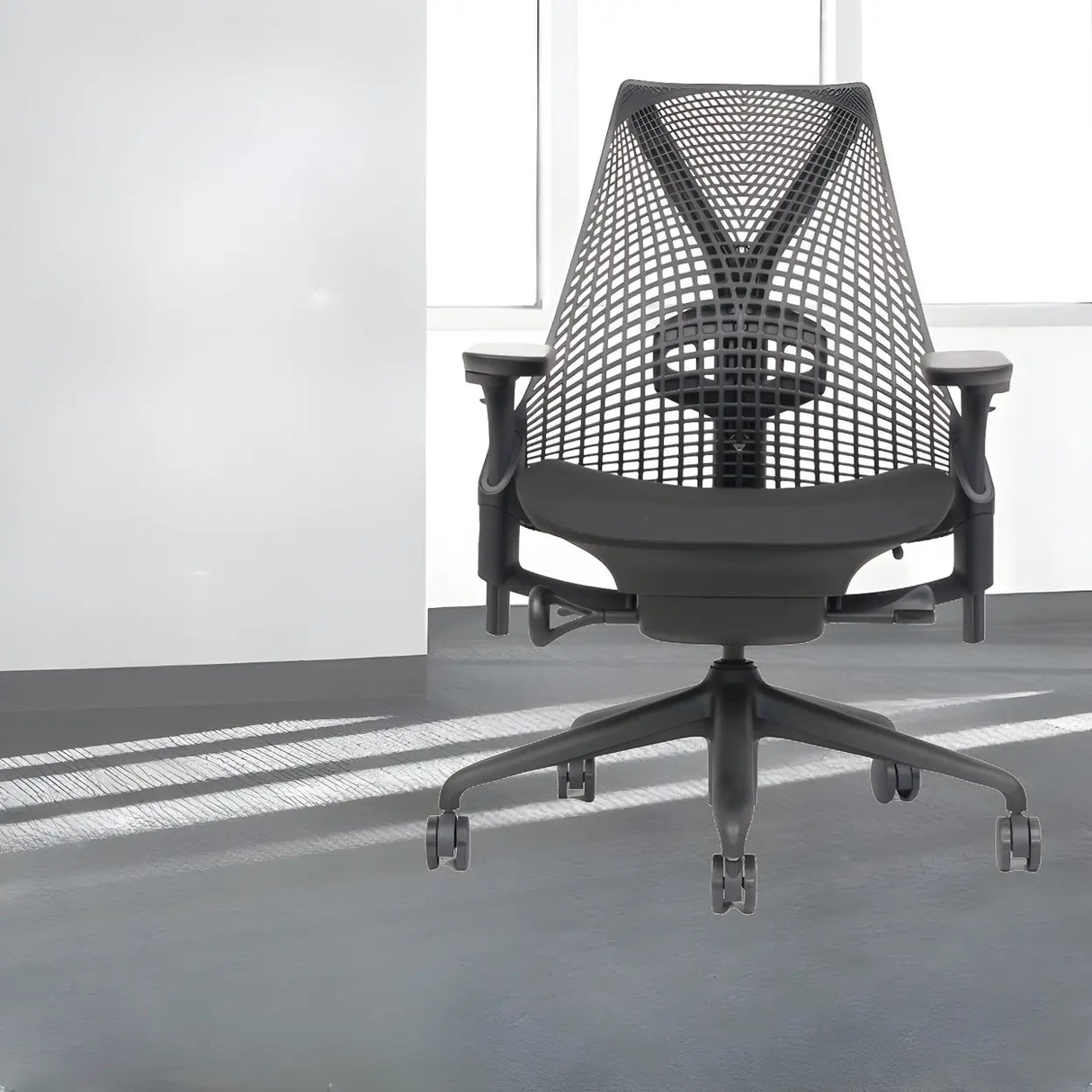 Adjustable Red Seat Ergonomic Swivel Mesh Office Chair Image - 4