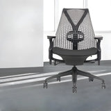 Adjustable Red Seat Ergonomic Swivel Mesh Office Chair Image - 4