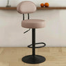 Adjustable Round Leather Backrest Swivel Bar Stool Grey Image - 6