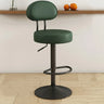Adjustable Round Leather Backrest Swivel Bar Stool Grey Image - 7