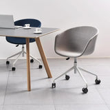 Adjustable Seat Height Ergonomic Fabric Wheels Office Chair Image - 1