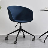 Adjustable Seat Height Ergonomic Fabric Wheels Office Chair Image - 14