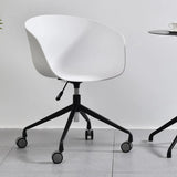Adjustable Seat Height Ergonomic Fabric Wheels Office Chair Image - 19