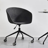 Adjustable Seat Height Ergonomic Fabric Wheels Office Chair Image - 2