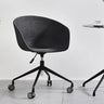 Adjustable Seat Height Ergonomic Fabric Wheels Office Chair Image - 2