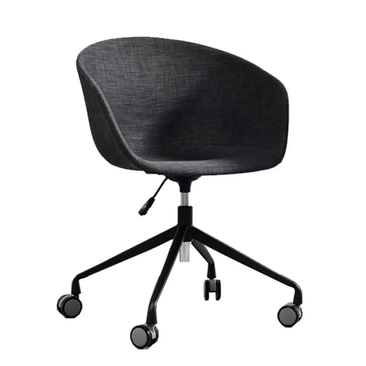 Adjustable Seat Height Ergonomic Fabric Wheels Office Chair Image - 6