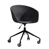 Adjustable Seat Height Ergonomic Fabric Wheels Office Chair Image - 6