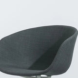 Adjustable Seat Height Ergonomic Fabric Wheels Office Chair Image - 9