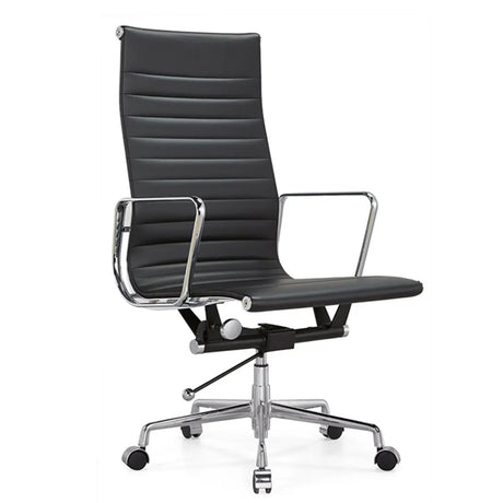 Adjustable Seat Height Ergonomic Faux Leather Office Chair Image - 2