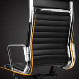 Adjustable Seat Height Ergonomic Faux Leather Office Chair Image - 6