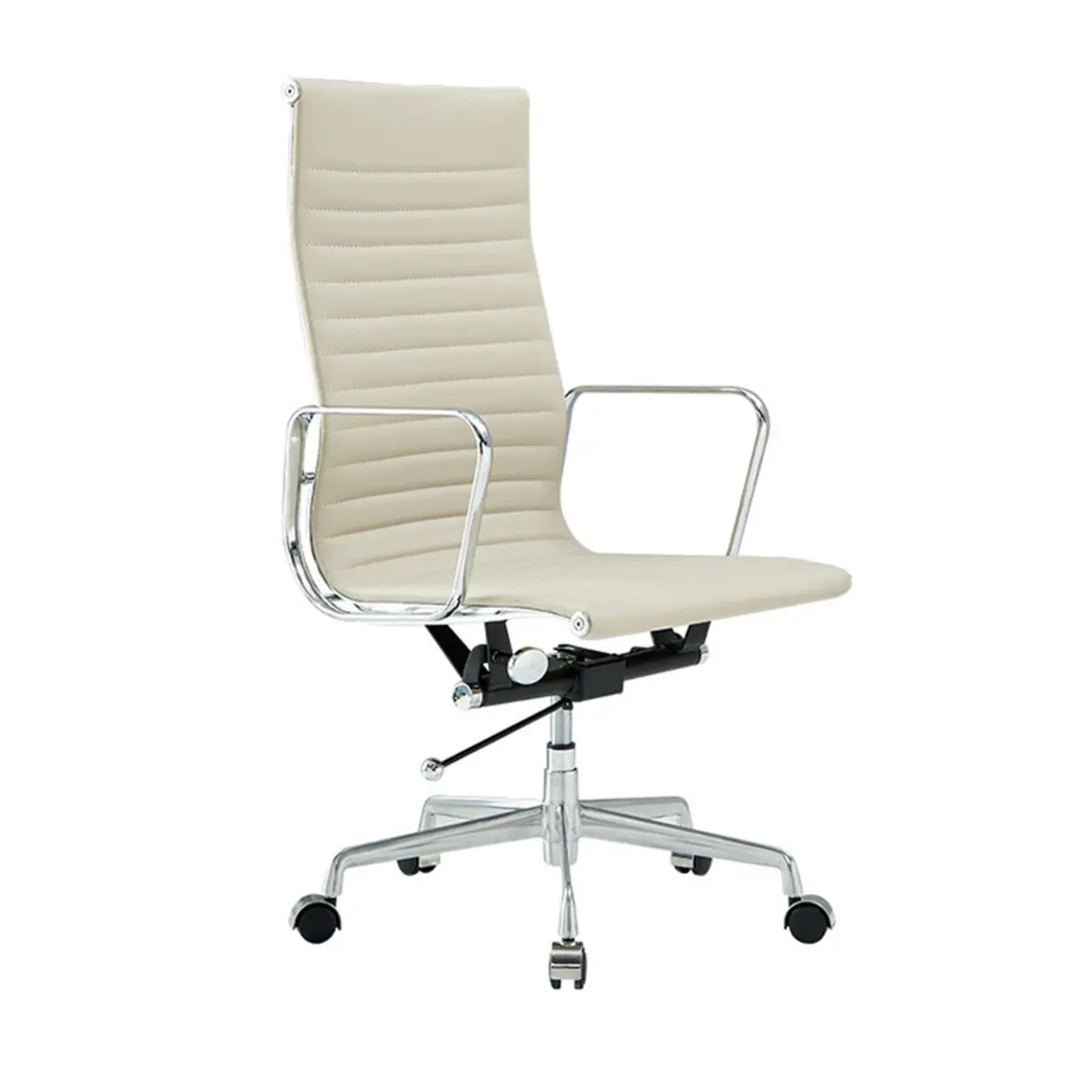 Adjustable Seat Height Ergonomic Faux Leather Office Chair Image - 8
