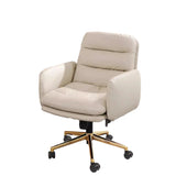 Adjustable Seat Height Ergonomic Office Chair with Casters Image - 7