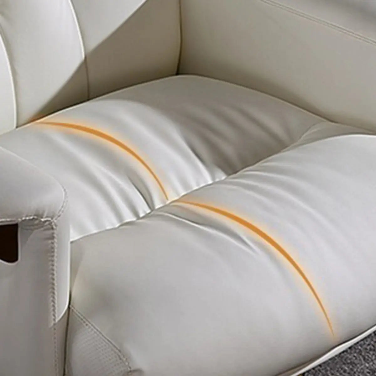 Adjustable Seat Height Tufted Leather Swivel Office Chair Image - 9