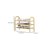 Adjustable Shelves Arched Metal Floor Gold Large Shoe Rack Image - 31