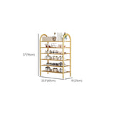 Adjustable Shelves Arched Metal Floor Gold Large Shoe Rack Image - 37