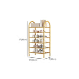 Adjustable Shelves Arched Metal Floor Gold Large Shoe Rack Image - 39