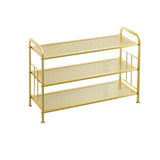 Adjustable Shelves Metal Hallway Gold Multi-tier Shoe Rack Image - 22
