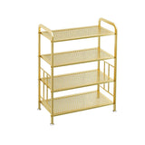 Adjustable Shelves Metal Hallway Gold Multi-tier Shoe Rack Image - 23