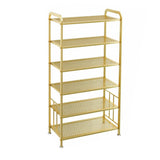 Adjustable Shelves Metal Hallway Gold Multi-tier Shoe Rack Image - 28