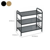 Adjustable Shelves Metal Hallway Gold Multi-tier Shoe Rack #size