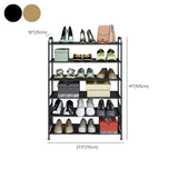 Adjustable Shelves Metal Hallway Gold Multi-tier Shoe Rack Image - 44