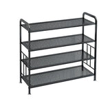 Adjustable Shelves Metal Hallway Gold Multi-tier Shoe Rack Image - 9