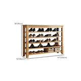 Adjustable Shelves Wood Hallway Natural Large Shoe Rack Image - 18