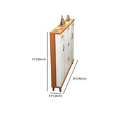 Adjustable Shelves Wood White Drop Front Shoe Storage Image - 22