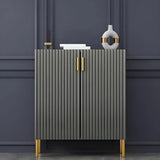 Adjustable Shelves Wood White Large Closed Back Shoe Cabinet Image - 14