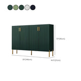 Adjustable Shelves Wood White Large Closed Back Shoe Cabinet Image - 30