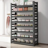 Adjustable Simple Shelf Metal Entryway Storage Shoe Rack Image - 4