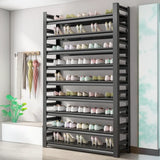 Adjustable Simple Shelf Metal Entryway Storage Shoe Rack Image - 5
